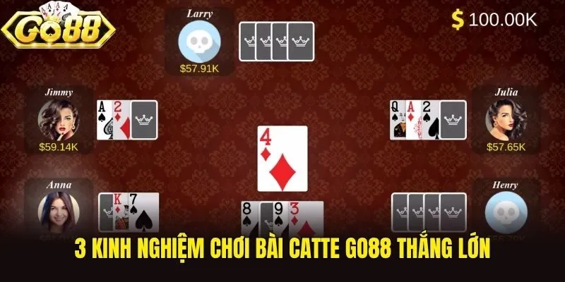 3 kinh nghiệm chơi bài catte Go88 thắng lớn