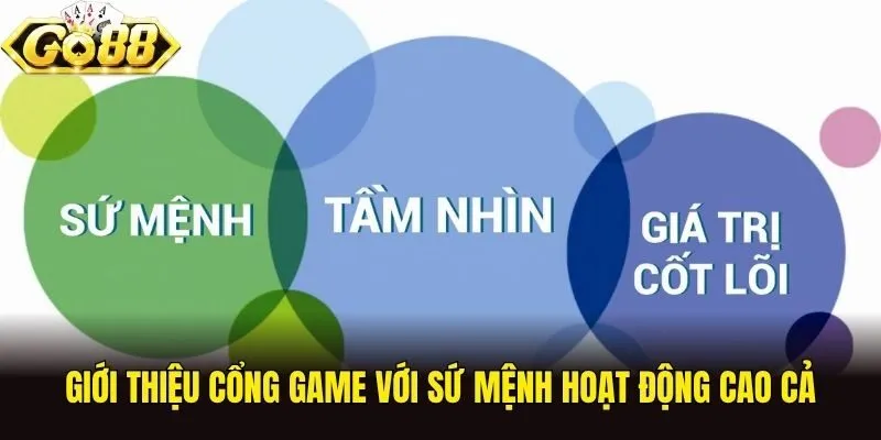 Giới thiệu cổng game với sứ mệnh hoạt động cao cả