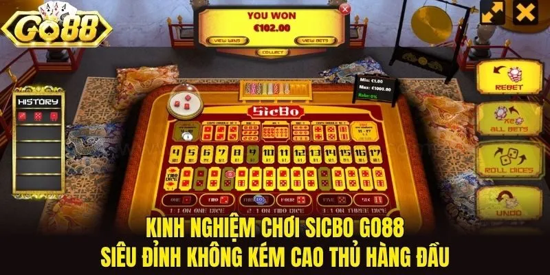 Kinh nghiệm chơi Sicbo Go88 siêu đỉnh không kém cao thủ hàng đầu